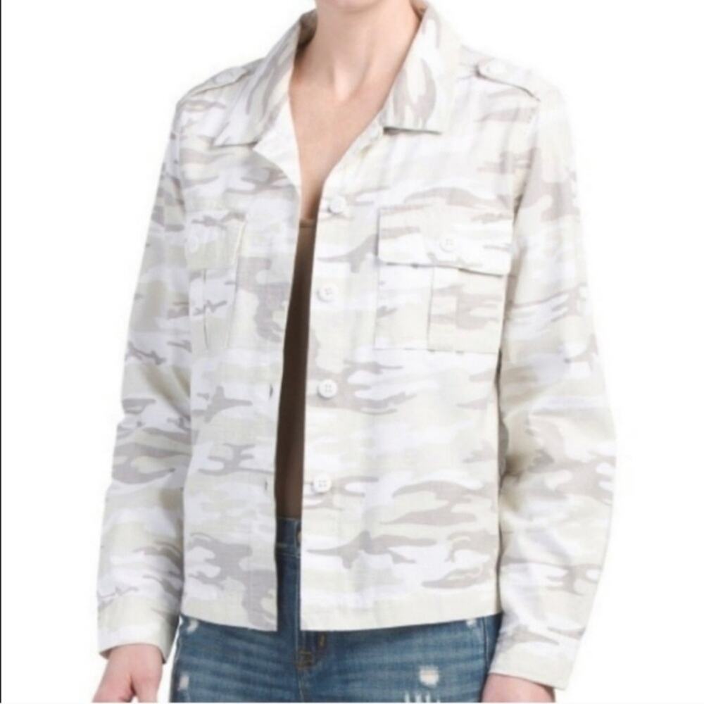 Sanctuary Two Pocket Utility Jacket Shacket - Camo - Size XL